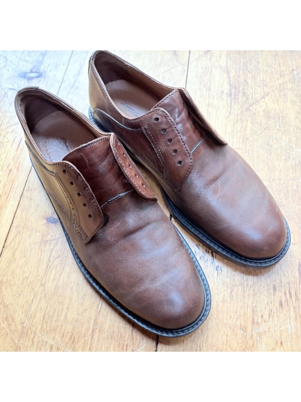 Johnston & Murphy Dark Brown Men’s Dress Shoes Size 8.5 Leather Lace Up Formal